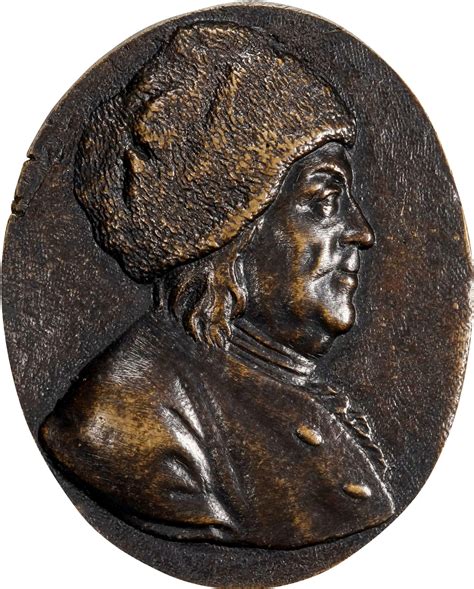 Ca 1780s Benjamin Franklin Portrait Medallion Cast Bronze 48 X 59