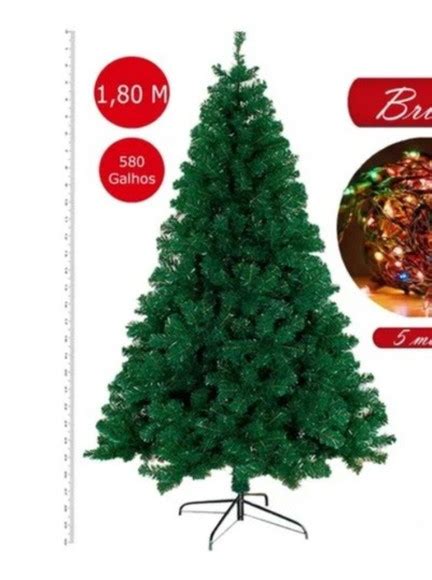 Arvore De Natal Luxo Verde M Galhos C Base Cheia Elo