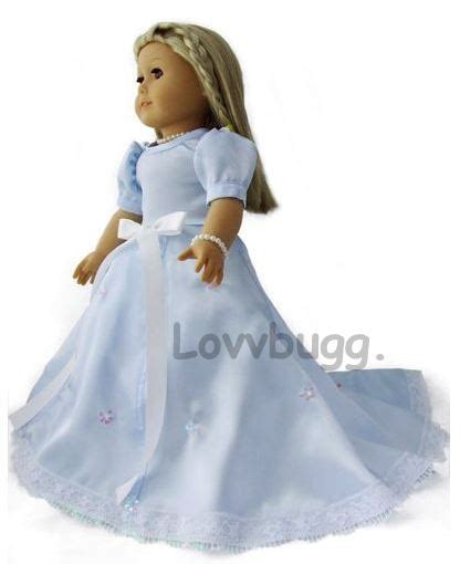 Blue Old South Ball Gown 18th 19th Century Girl Doll Clothes