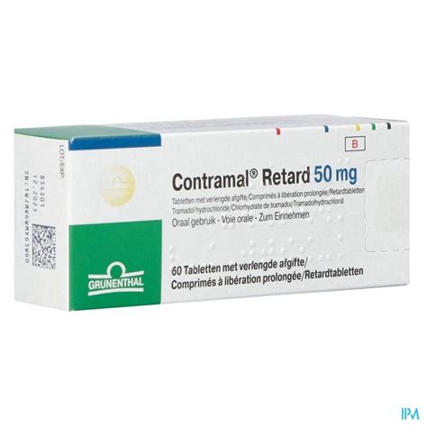 CONTRAMAL RETARD 50 MG COMP 60 Apotheek Thiels