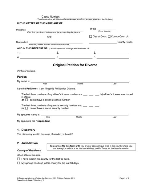 Convert Pdf To Fillable Texas Divorce Forms And Cope With Bureaucracy