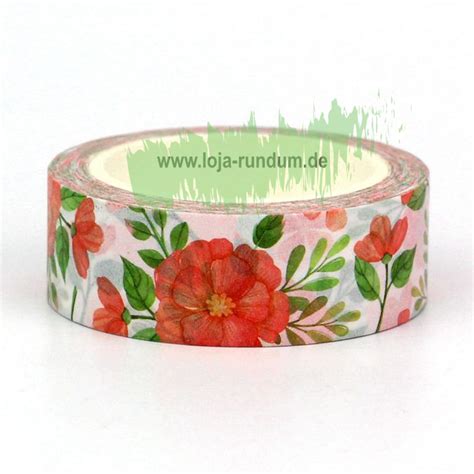 Washi Tape Rote Rosen Loja Rundum