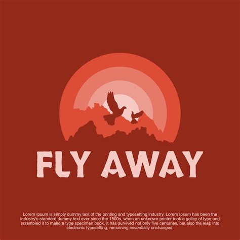 Premium Vector | Fly away vector quotes with bird silhouette ...