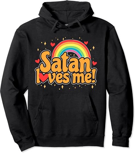 Satan Loves Me Pullover Hoodie Uk Fashion