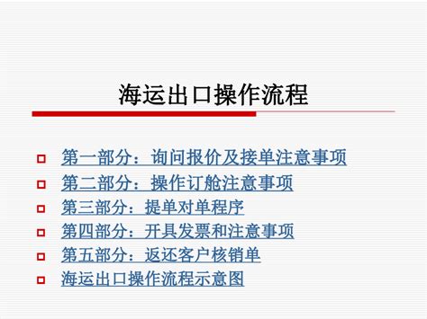 海运出口操作流程word文档在线阅读与下载无忧文档