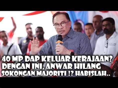 Mp Dap Keluar Kerajaan Tarik Sokongan Terhadap Anwar Sebagai Pm