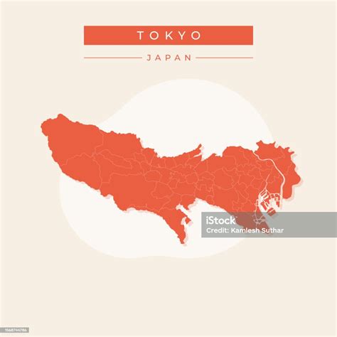 Vector Illustration Vector Of Tokyo Map Japan Stock Illustration