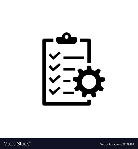 Project management icon to do list symbol Vector Image