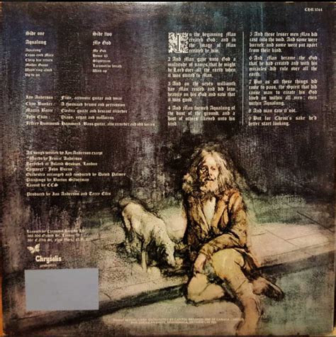 Jethro Tull Aqualung 1971 Original Vinyl Pursuit Inc