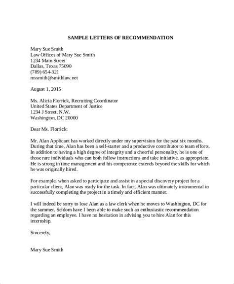 Free 11 Sample Employer Recommendation Letter Templates In Pdf Ms Word