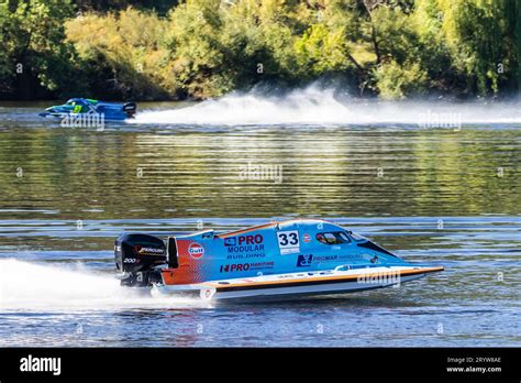 Powerboat Racing At Vila Velha De R D O During The Grand Prix Of