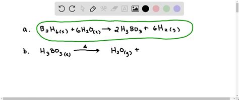 Solved Write A Balanced Equation For Each Of The Following Reactions A Diborane Reacts With