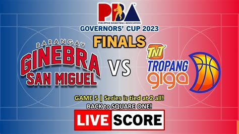 GINEBRA Vs TNT TROPANG GIGA PBA FINALS GAME 5 Live Scoreboard YouTube