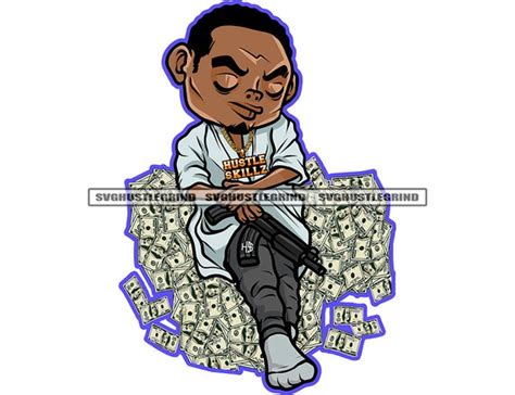 Black Gangster Cartoon