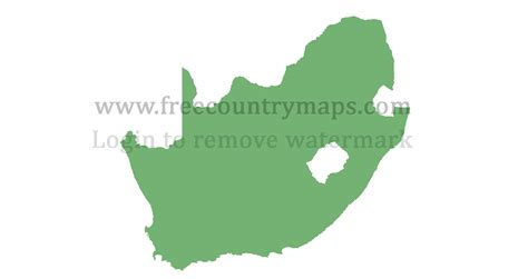 Blank map of South Africa : Free Gif, PNG and Vector Blank Maps