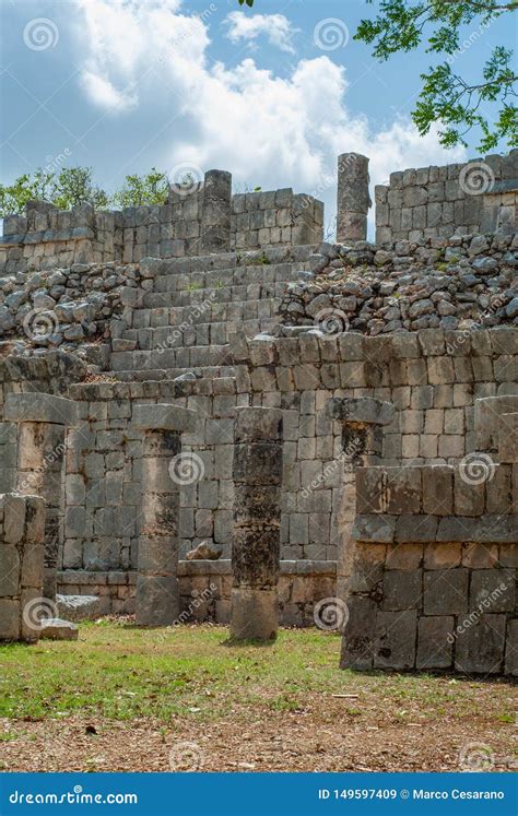 Blijft Van Maya Gebouwen Op Het Archeologische Gebied Van Chichen Itza