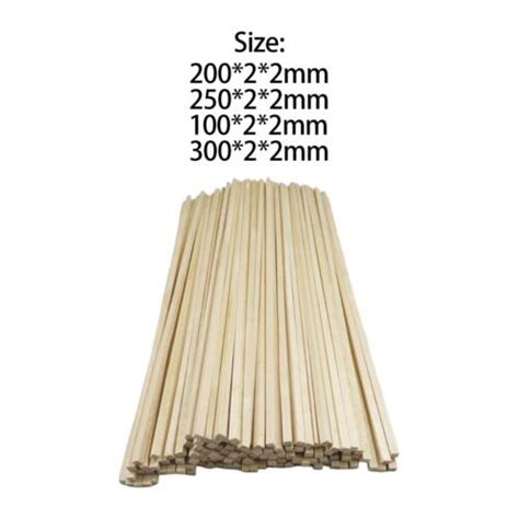 100pcs Unfinished Wood Sticks Woodcrafts For Crafts Model Building