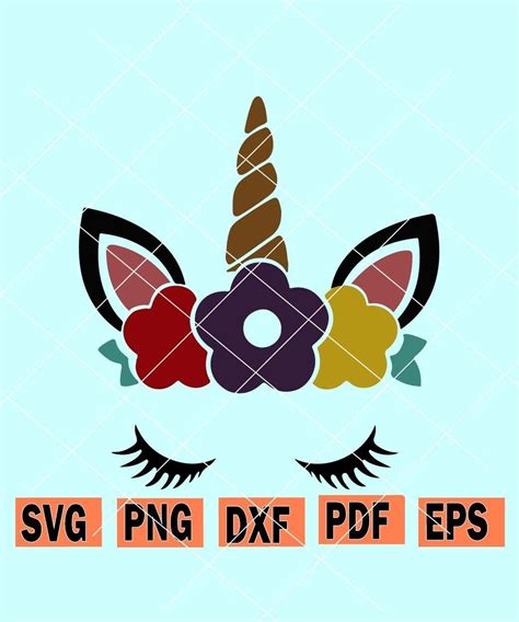 Unicorn SVG Unicorn Head Svg Unicorn Clip Art Unicorn Face SVG Cute