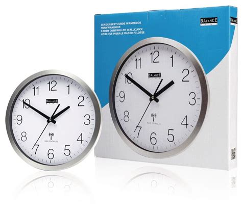 Balance He Clock Aluminium Wandklok Zendergestuurd Electronicabalie Nl