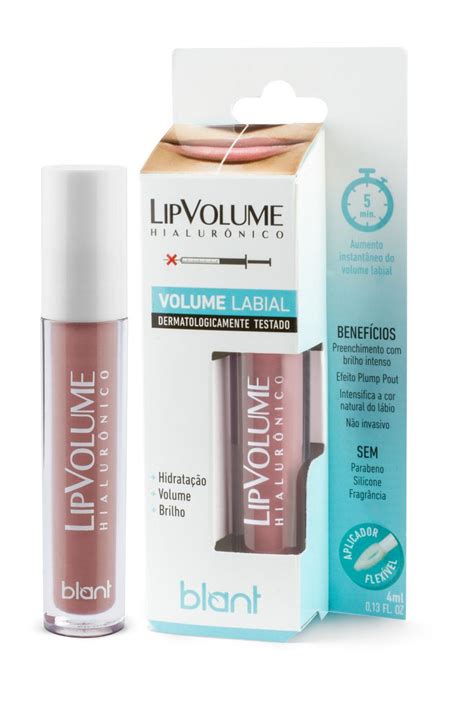 Lip Volume Hialurônico Gloss Volume Labial Nude 4ml Blant Arte