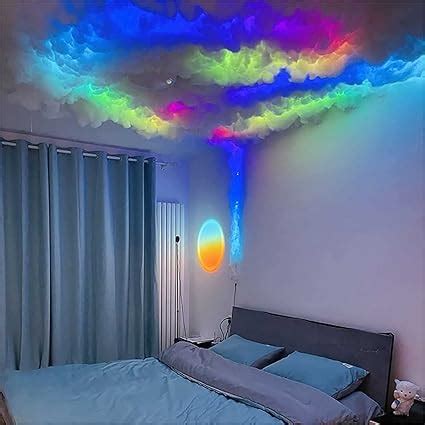 Cotton Artificial D Cloud Led Light Rgb Thunder Cloud Lamp For Wall