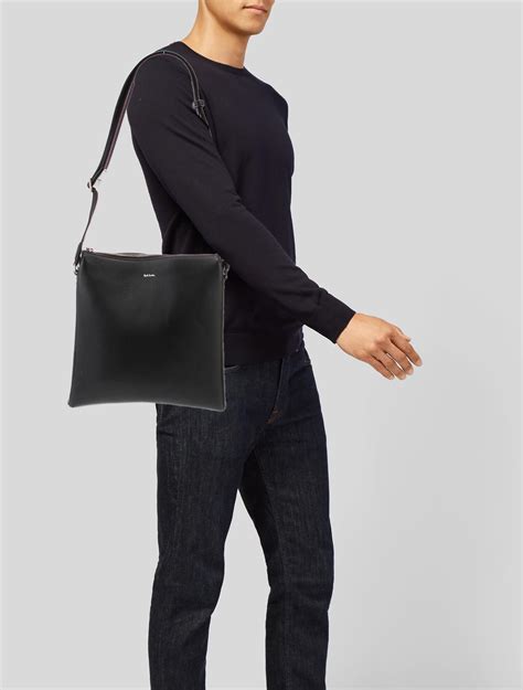 Paul Smith Leather Messenger Bag Black Messenger Bags Bags