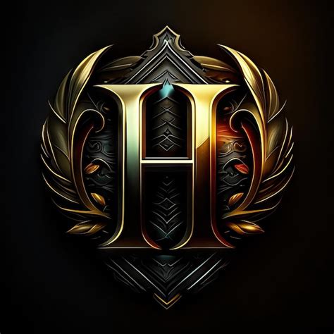 Premium AI Image Luxury Letter H Logo