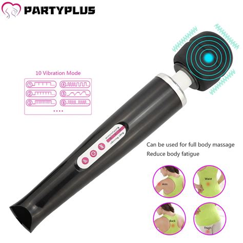 10 Speeds Av Stick Massage Vibrator Usb Charging G Spot Female