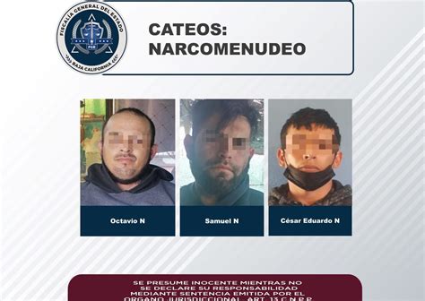 Detienen A Tres Sujetos Con Drogas En Cateos Contra El Narcomenudeo En