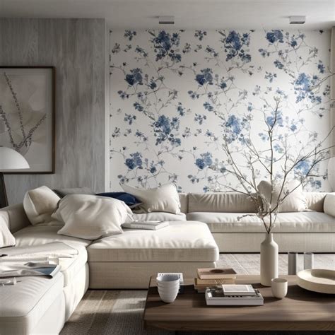 Top 10 Blue Floral Wallpapers - TastyInteriors