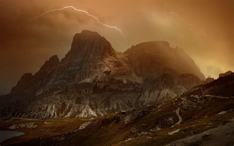 Papel De Parede 2500x1563 Px Cabine Nuvens Montanhas Dolomitas