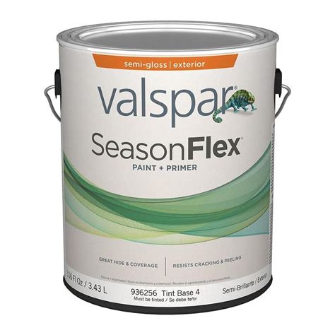 Valspar Seasonflex Semi Gloss Exterior Tintable Paint 1 Gallon Valspar Exterior