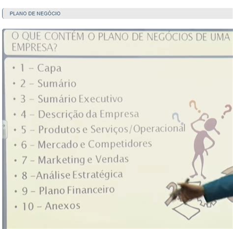 ESTRUTURA DO PLANO DE NEGOCIOS Empreendedorismo