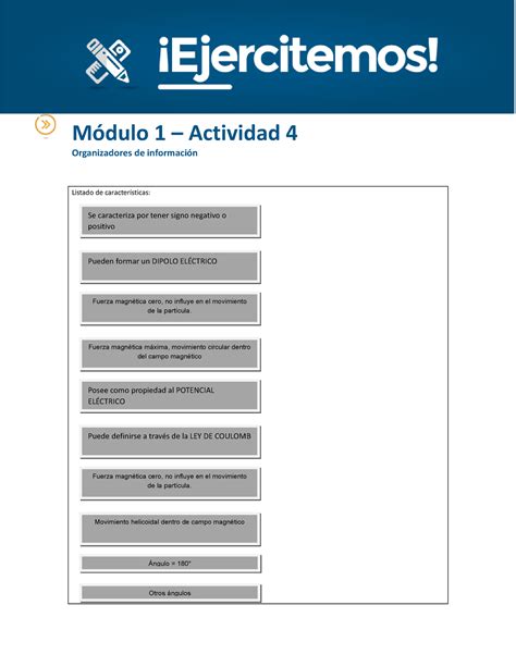 Actividad M Modelo Tp M M Dulo Actividad Organizadores De