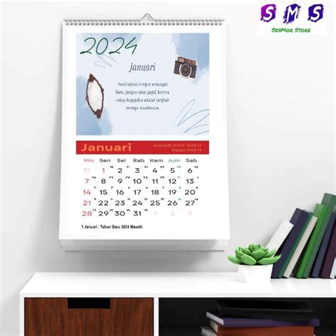 Jual Kalender Dinding Kalender Aesthetic Spiral A Shopee Indonesia