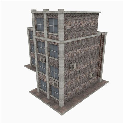 Edificio De Apartamentos Modelo 3D 9 3ds Blend Dae Fbx Max