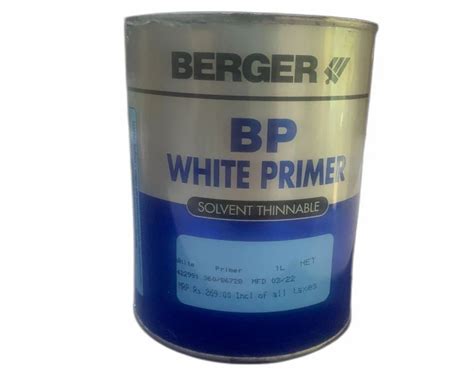 1L Berger Oil Based BP White Primer At 170 Litre Wall Primer In New