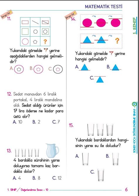 Sinif Deneme Sinavi Pdf Matematik S N F Matematik