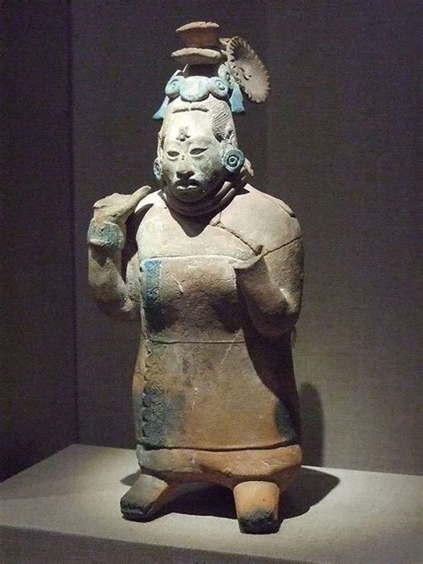 Standing Female Dignitary In Form Of A Whistle Mexico Jaina Late