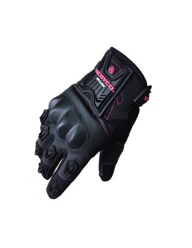 Guantes Para Moto Con Proteccion Scoyco Para Mujer Negro Rosa