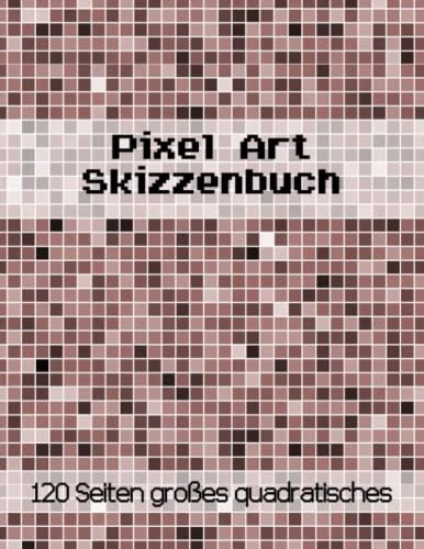 Pixel Art Skizzenbuch 120 Seiten großes quadratisches Notizbuch für