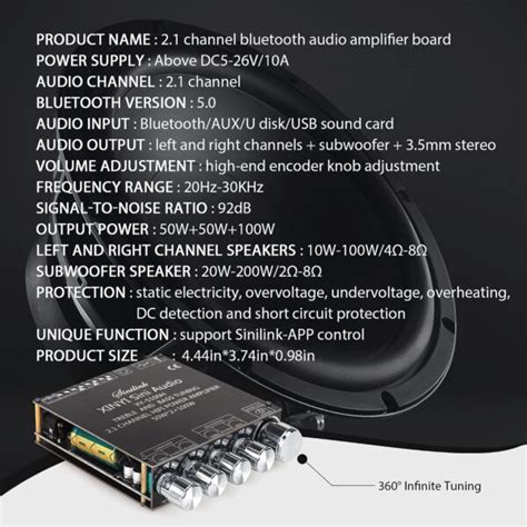 Xy S H Channel Bluetooth Audio Power Amplifier Module High And