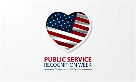 Happy Public Service Recognition Week Background Vector Illustration