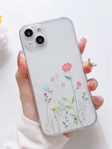 Floral Clear Phone Case Diy Phone Case Design Floral Phone Case