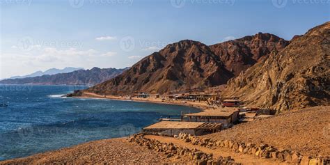 Panorama View From The Height Of The Mountains Range To The Red Sea