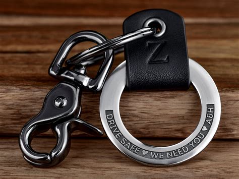 Custom Made Ts Engraved Leather Key Chains Maven Metals