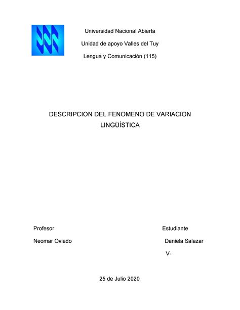 Universidad Nacional Abierta Universidad Nacional Abierta Unidad De