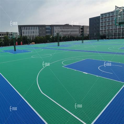 Fiba Approved 100 Pp Tiles Sports Court Playground Flooring For