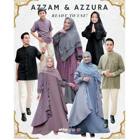 Jual Readystok Sarimbit Terbaru Azzam Azzura By Attin Hijab