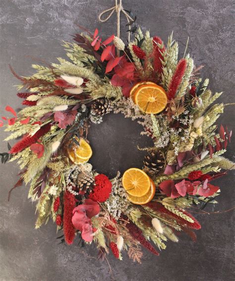 Dried Flower Wreath Making Kit For Christmas Traditional Etsy Uk